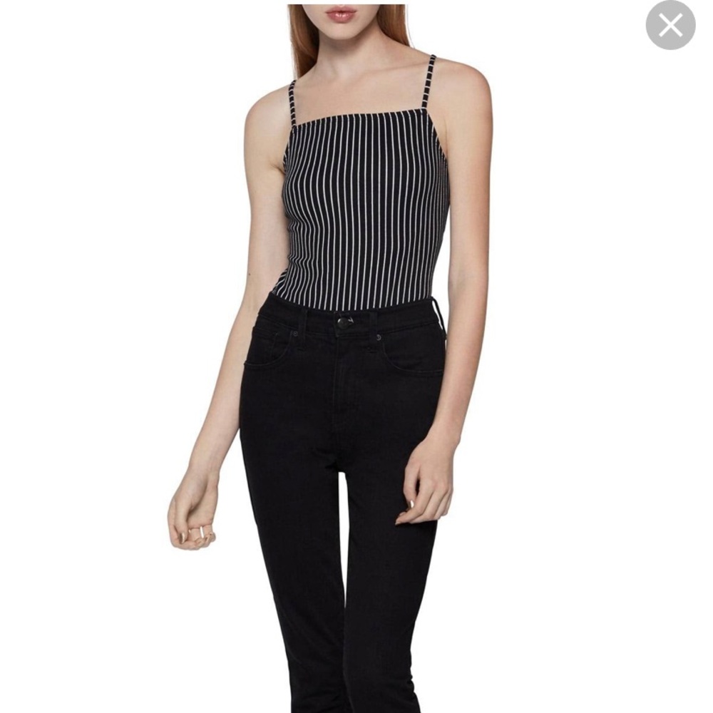 Bcbgeneration Women's Square Neck Bodysuit - Black